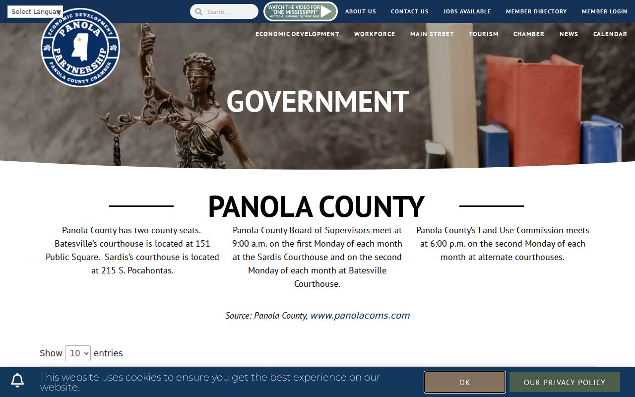 Crowder town hall contact and county context