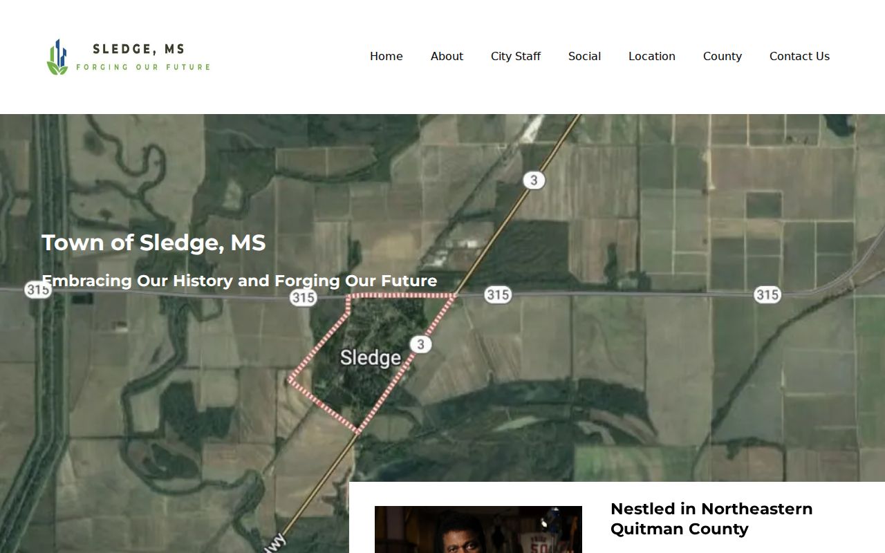 Official Sledge Mississippi town office page